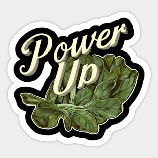 power up with spinach Sticker